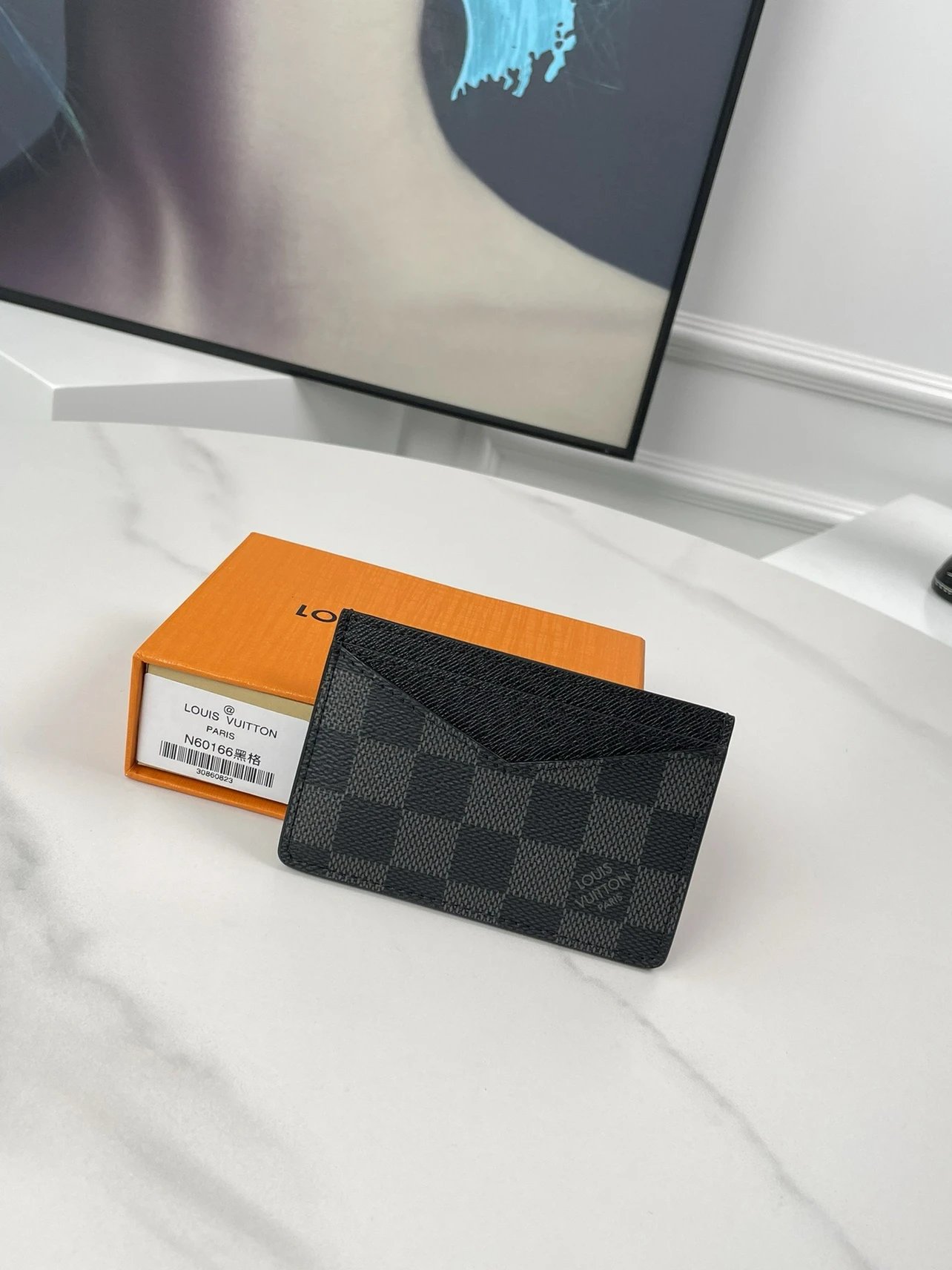 Louis Vuitton Black Damier Cardholder