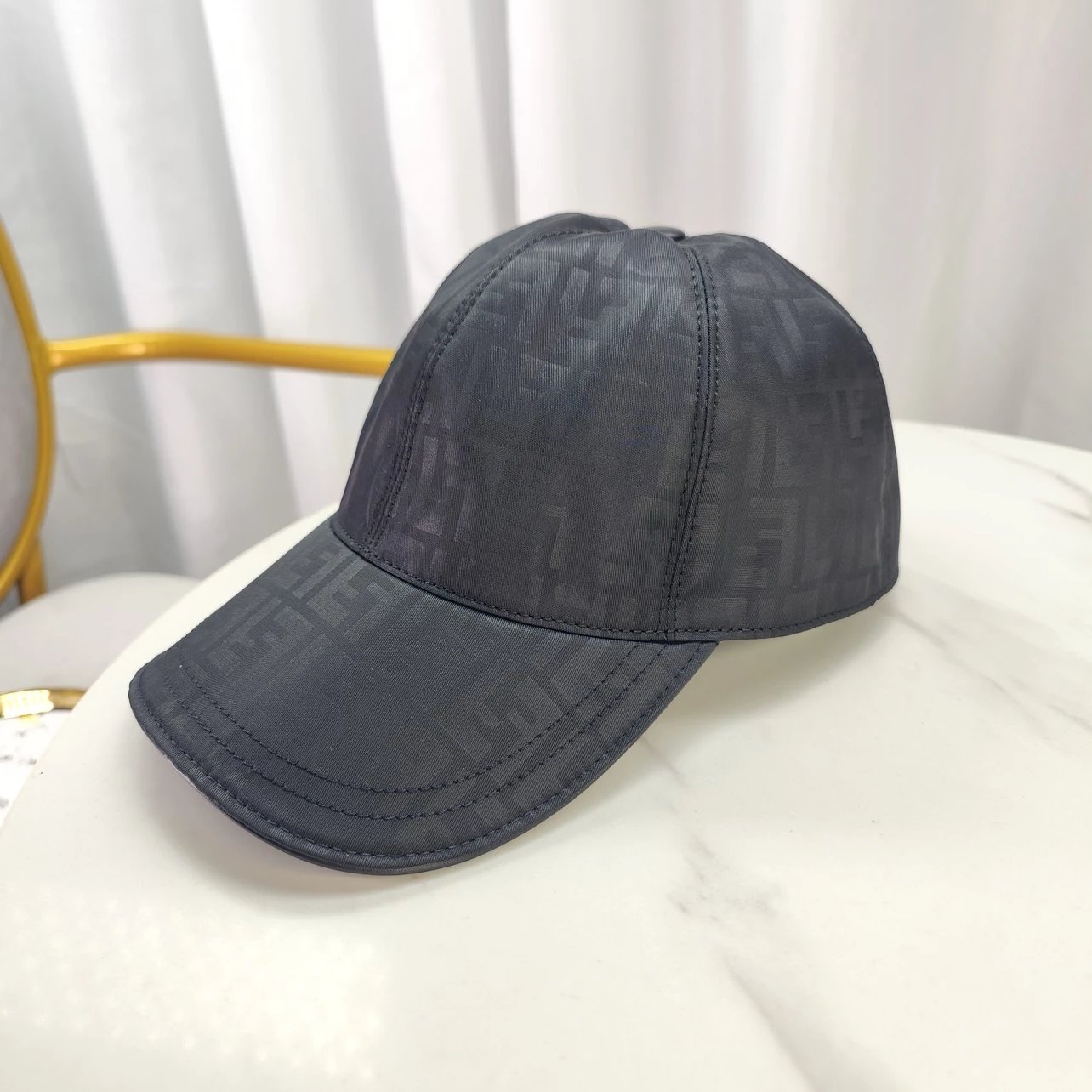 Fendi Dark Blue Logo Baseball Cap
