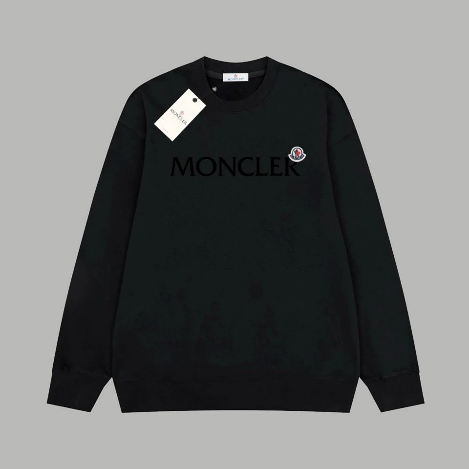 Moncler Black Crewneck Sweatshirt