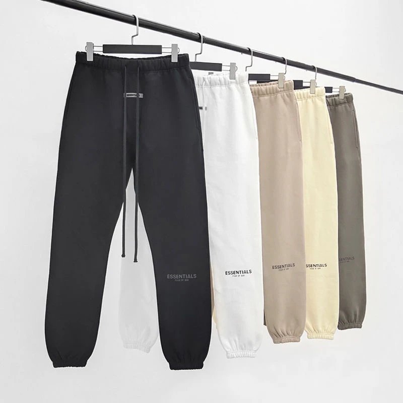 Essentials Black Drawstring Sweatpants
