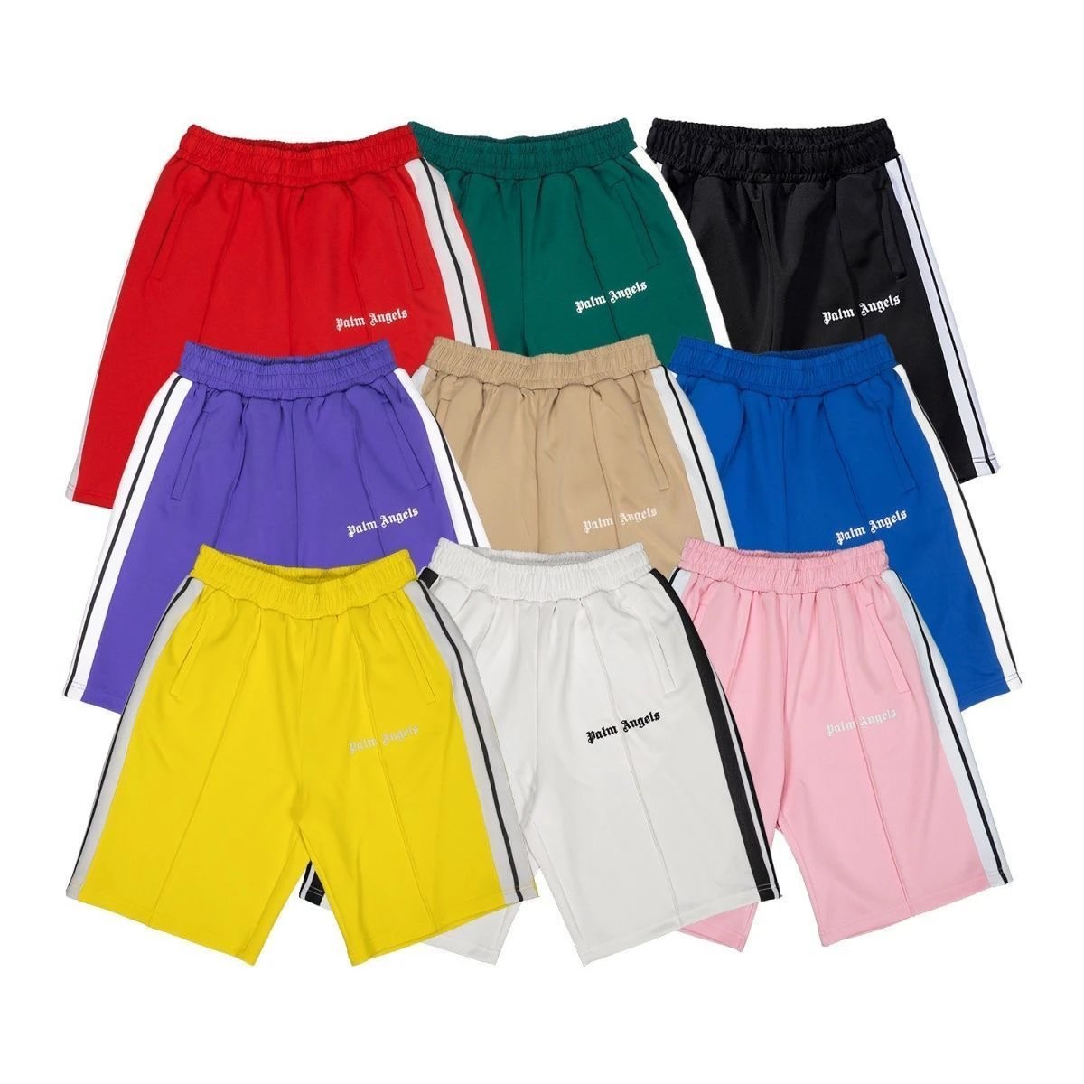 Palm Angels Multi Color Track Shorts