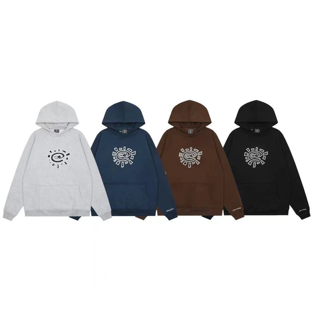 Unisex Hoodie Sweatshirt in Grey, Blue, Brown, and Black
