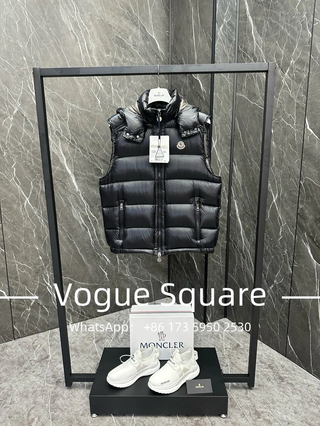 Moncler Black Puffer Vest