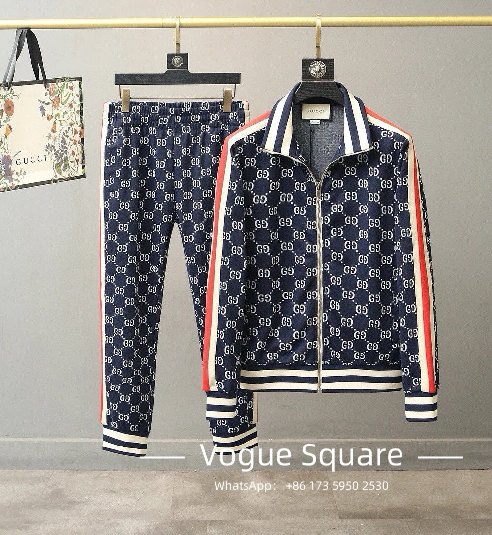 Gucci Blue Logo Track Jacket and Pants Set
