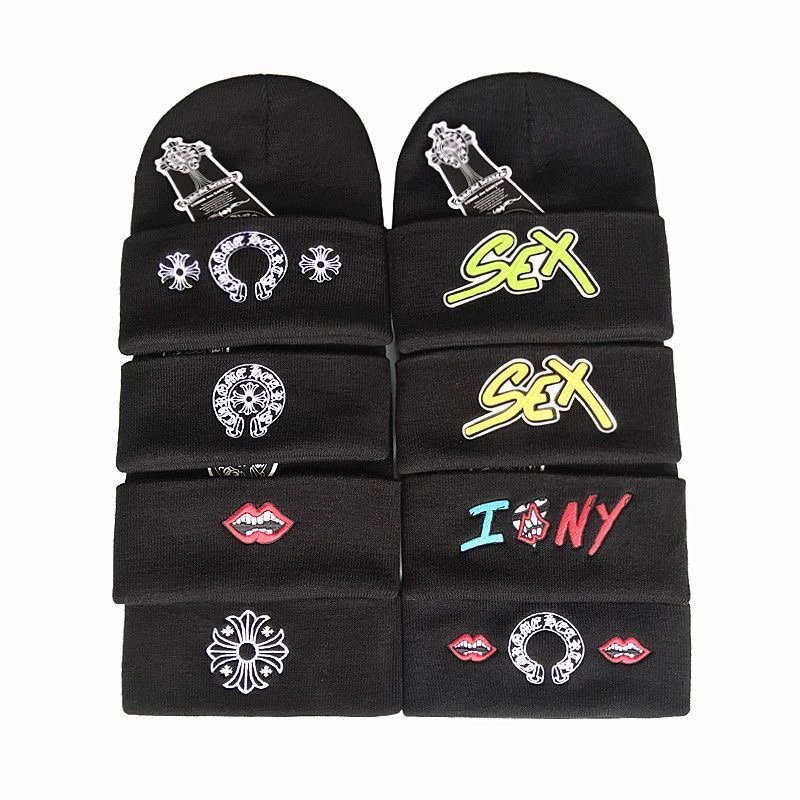 Chrome Hearts Black Knit Beanie Hats
