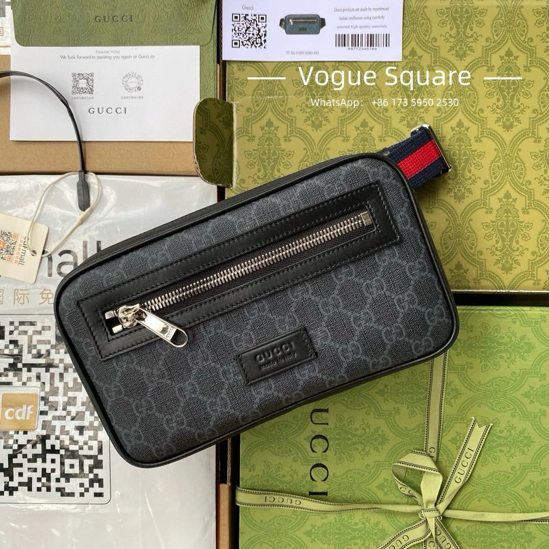 Gucci Black Monogram Belt Bag