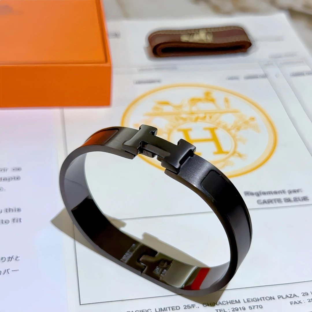 Hermès Black Clic Clac Bracelet