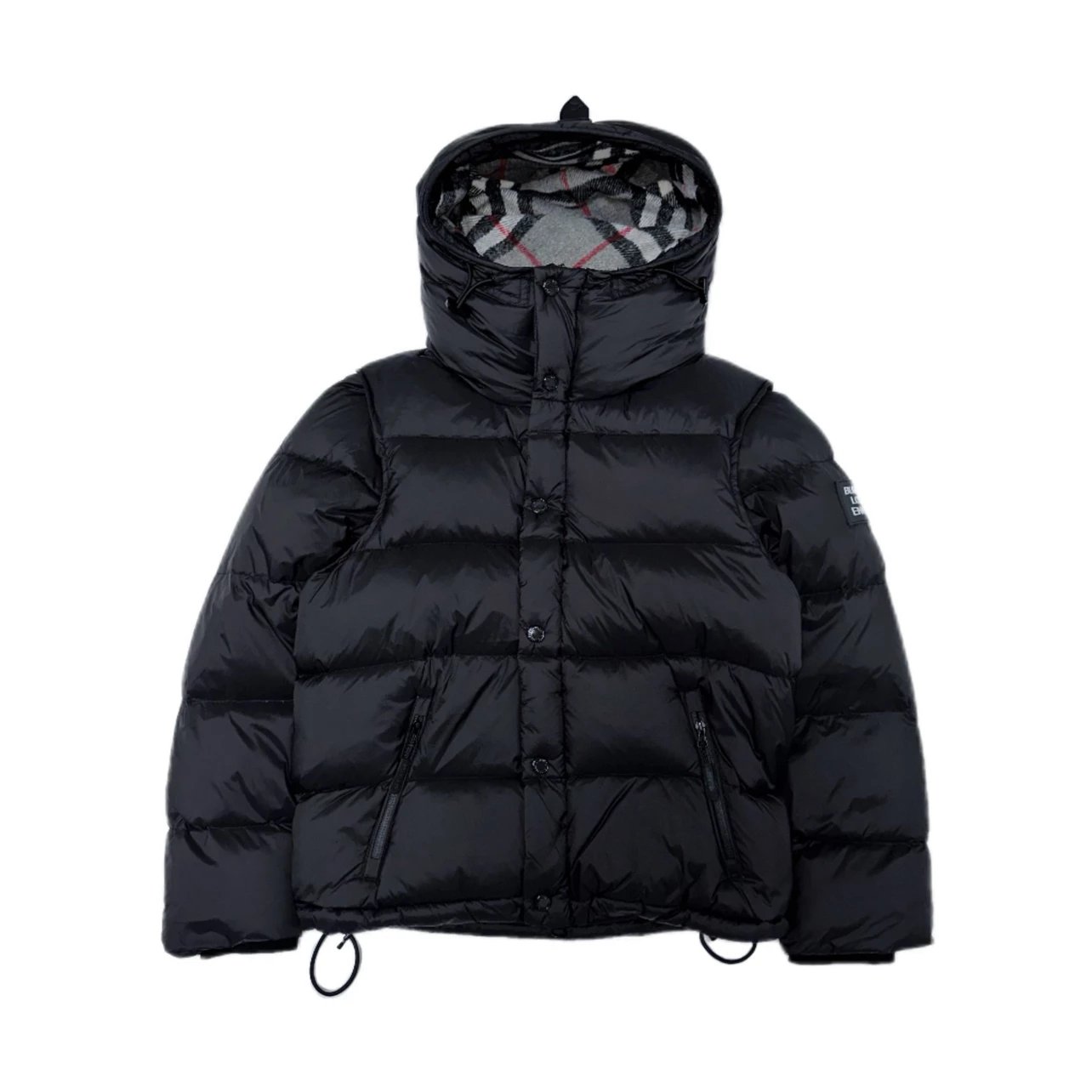 Burberry Black Puffer Jacket with Hood