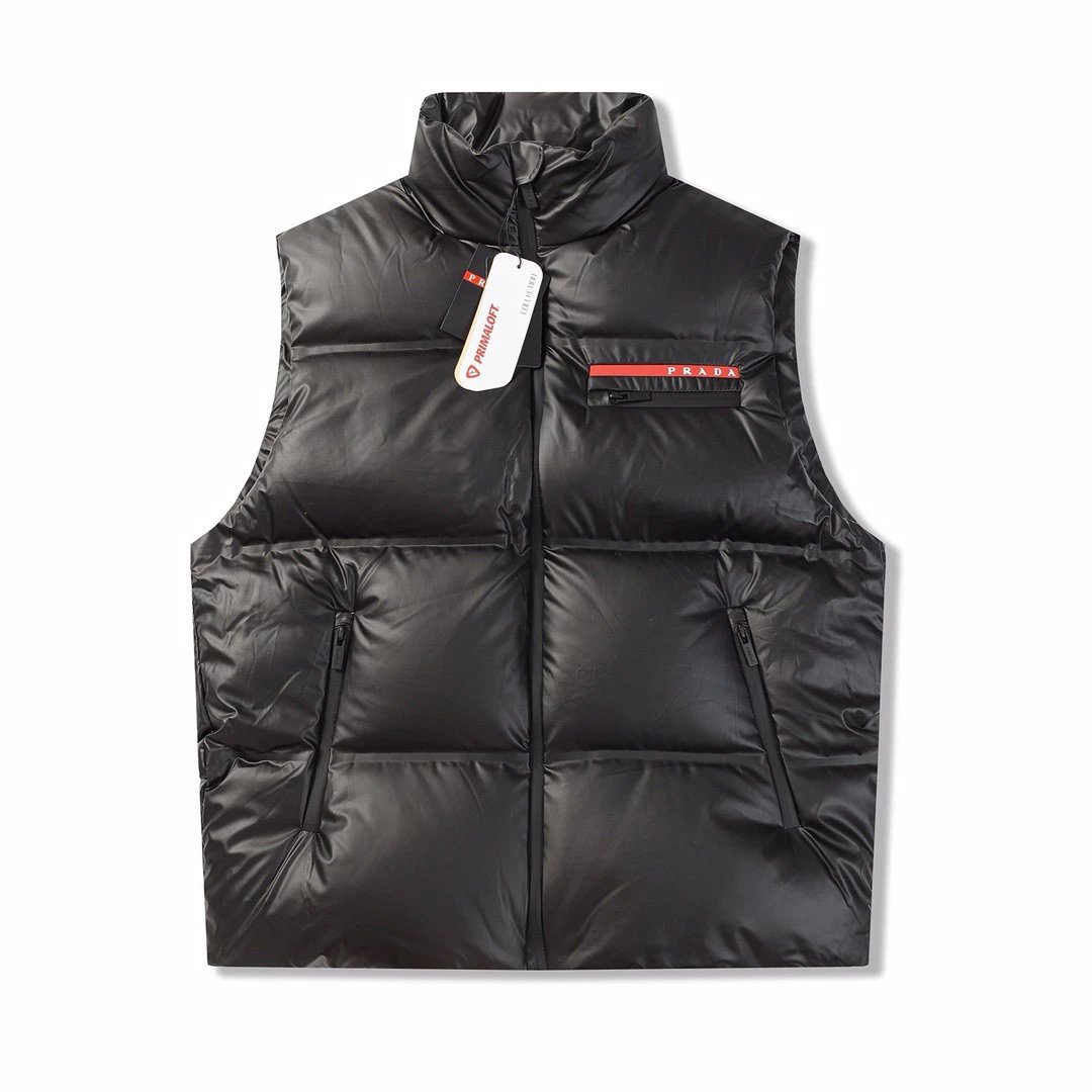 Prada Black Puffer Vest