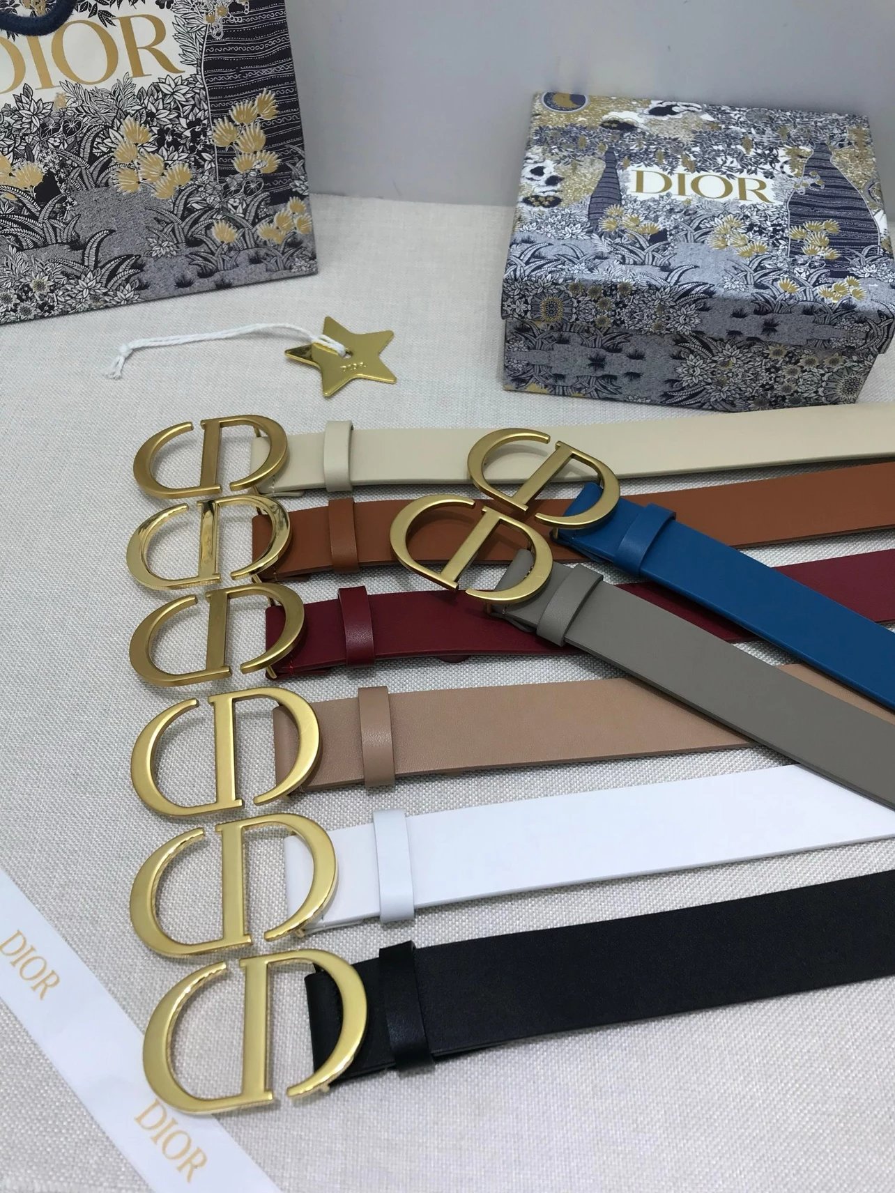 Dior Gold Buckle Leather Belt
