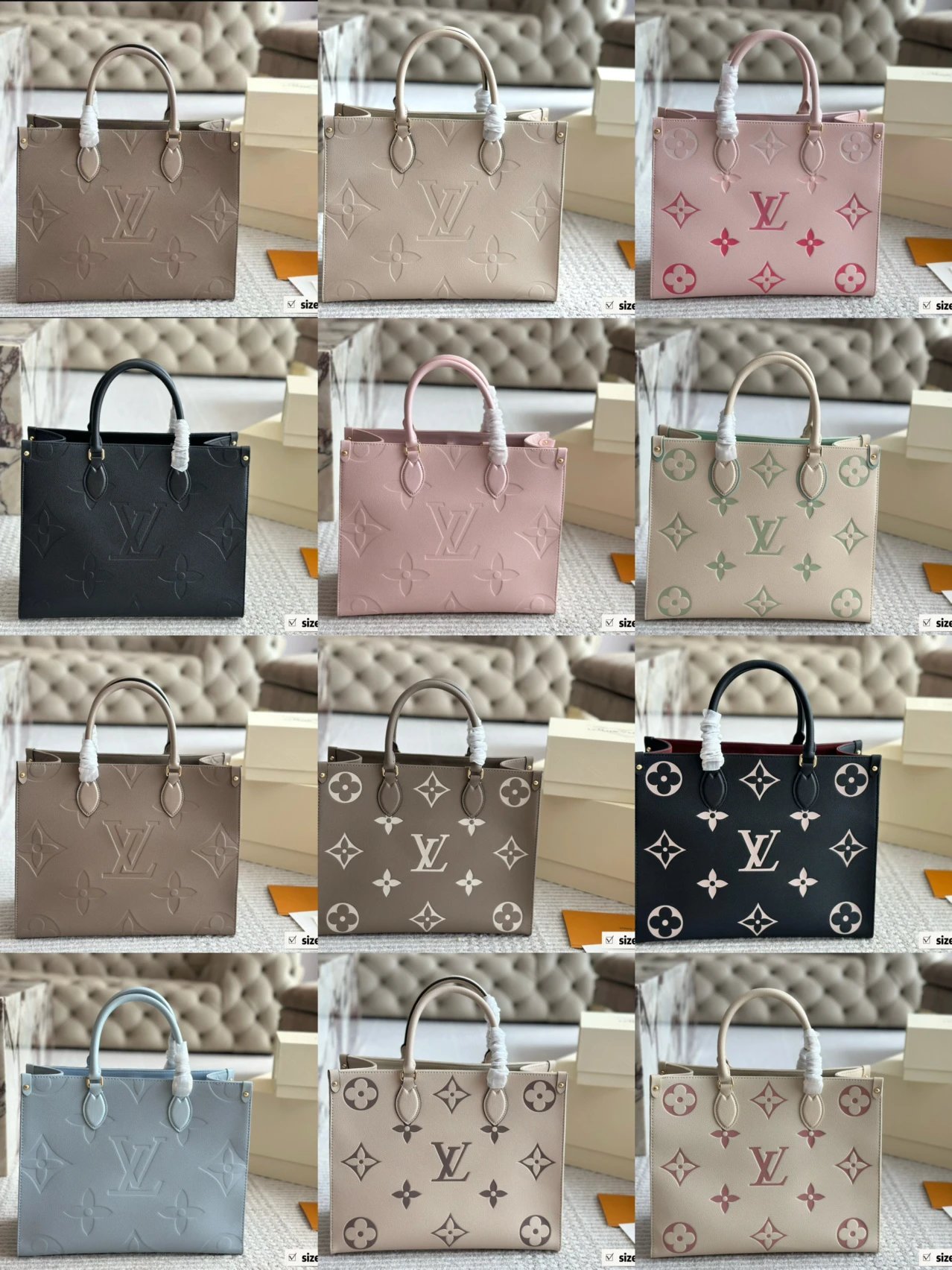 Louis Vuitton Monogram Embossed Tote Bag
