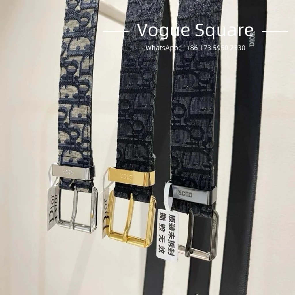 Dior Navy Monogram Belt