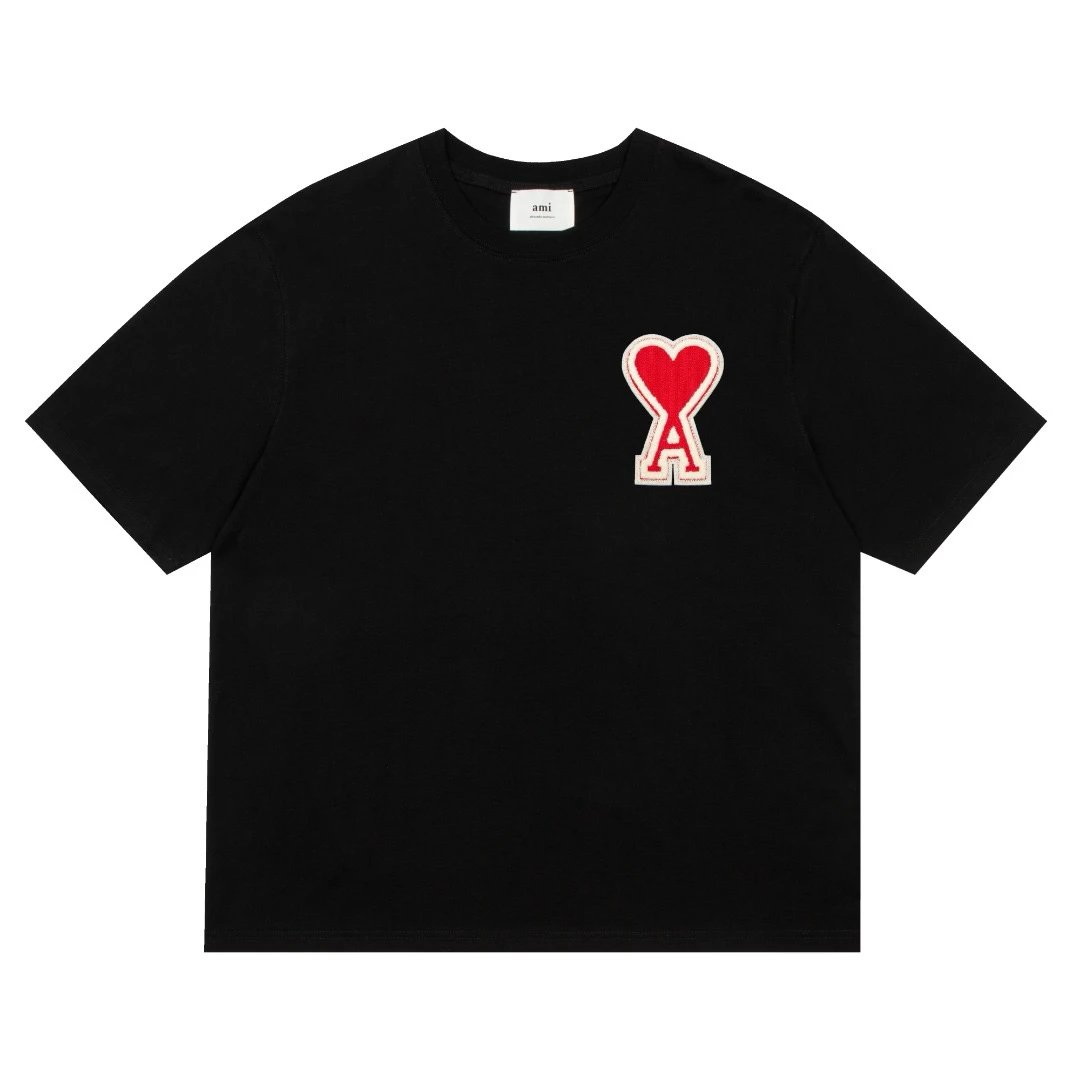 Ami Black Heart Logo T-Shirt