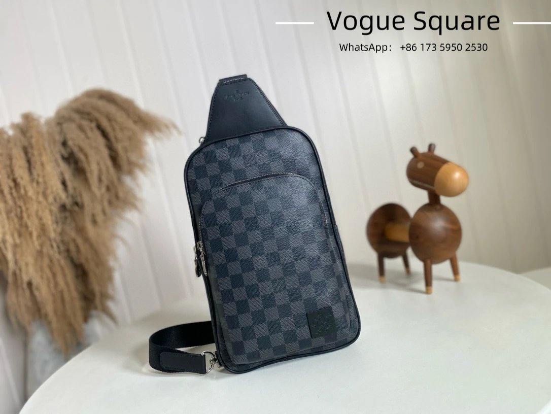 Louis Vuitton Black Checkered Sling Bag