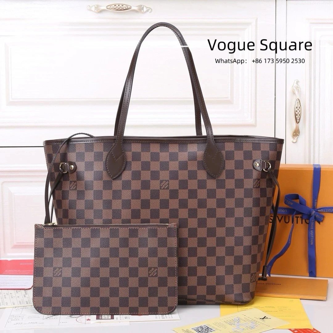 Louis Vuitton Brown Damier Tote Bag Set