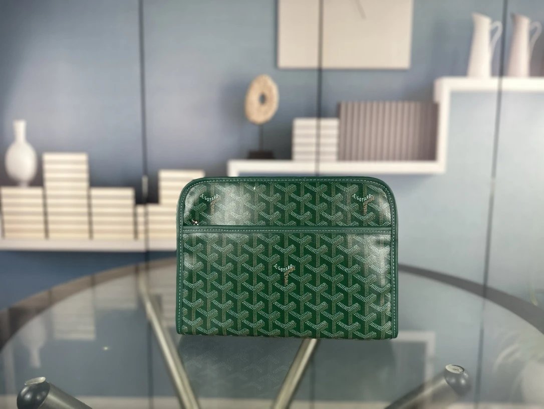 Goyard Green Monogram Clutch Bag