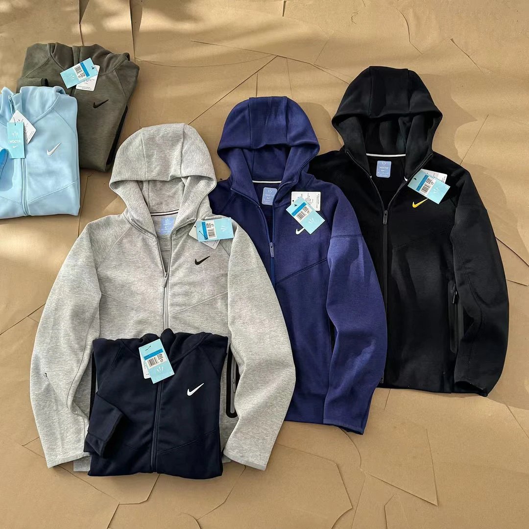 Nike Grey Fleece Zip-Up Hoodie