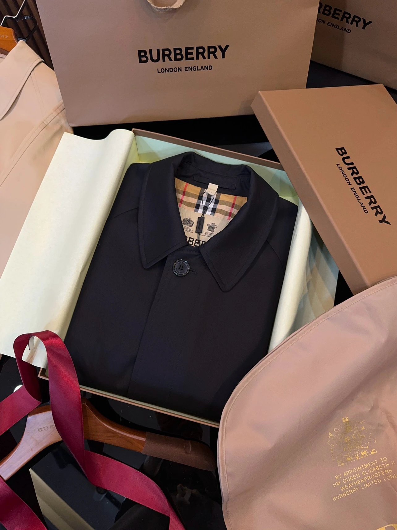 Burberry Black Short Coat