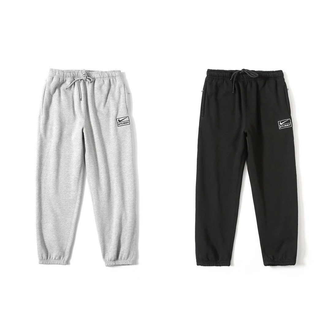 Stussy Nike Grey and Black Sweatpants