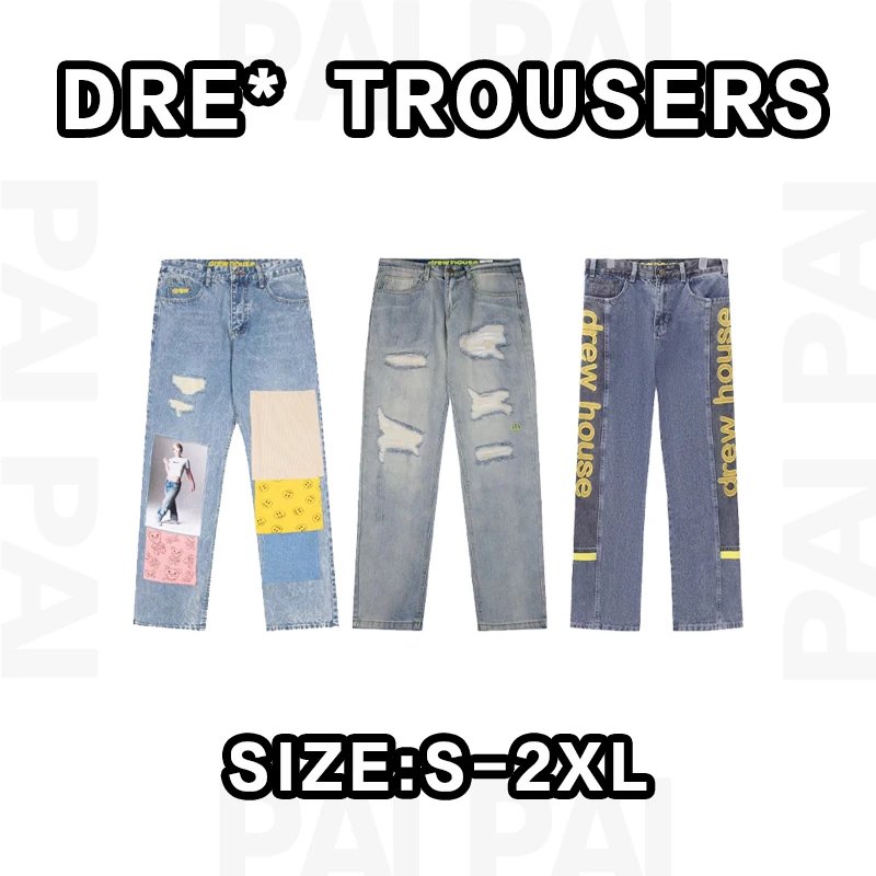 DRE* Trousers Blue Denim Straight Fit