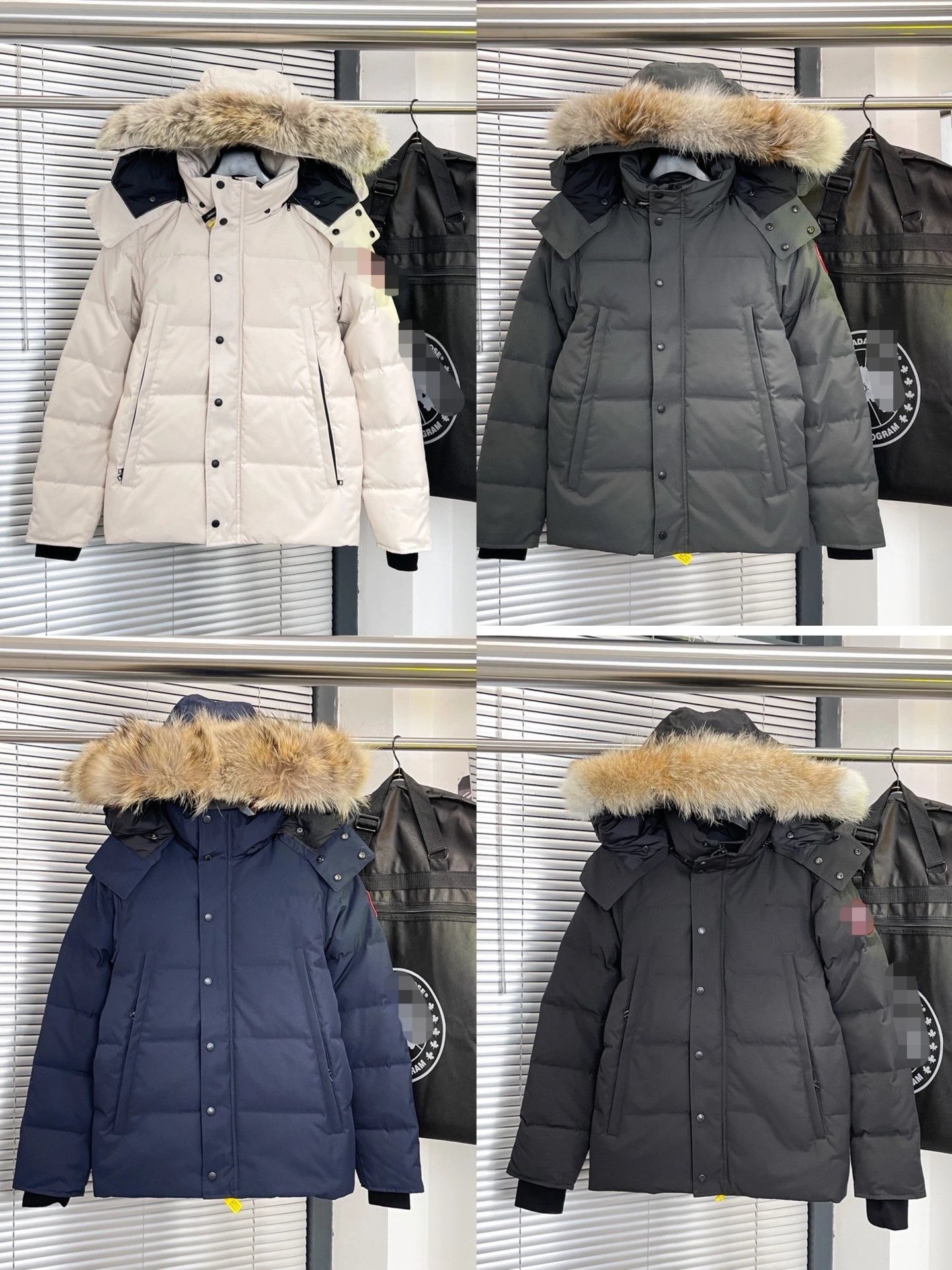 Canada Goose Fur Trim Puffer Jacket