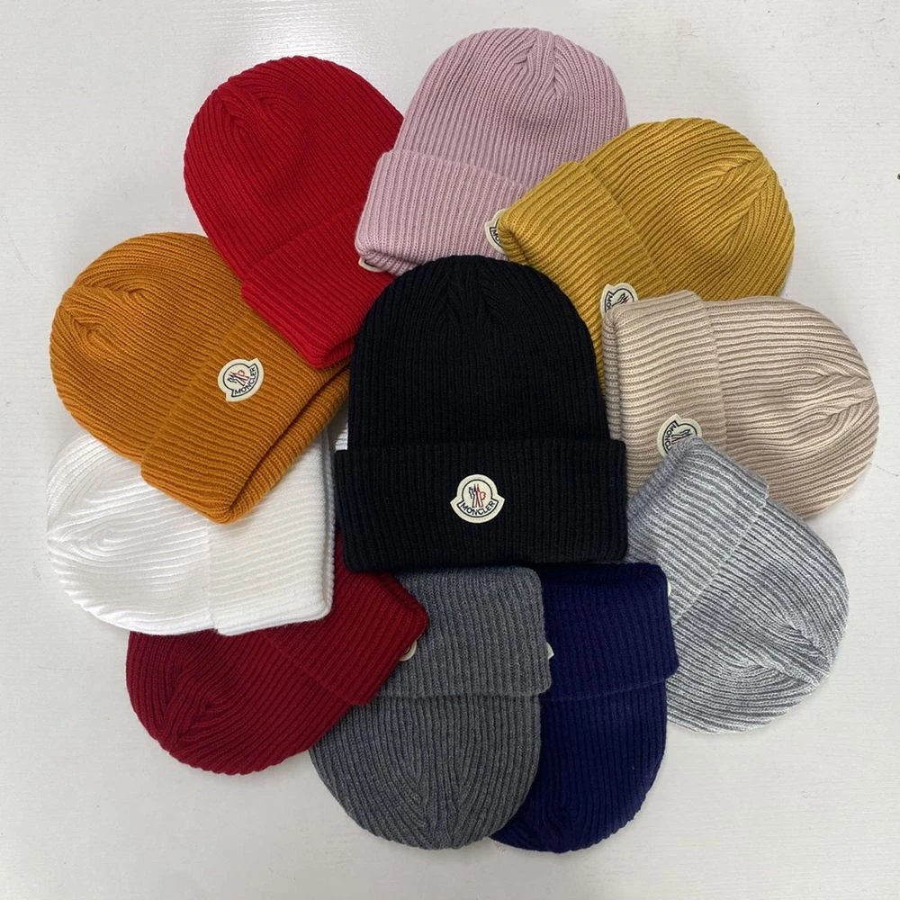 Moncler Colorful Ribbed Beanie Hats