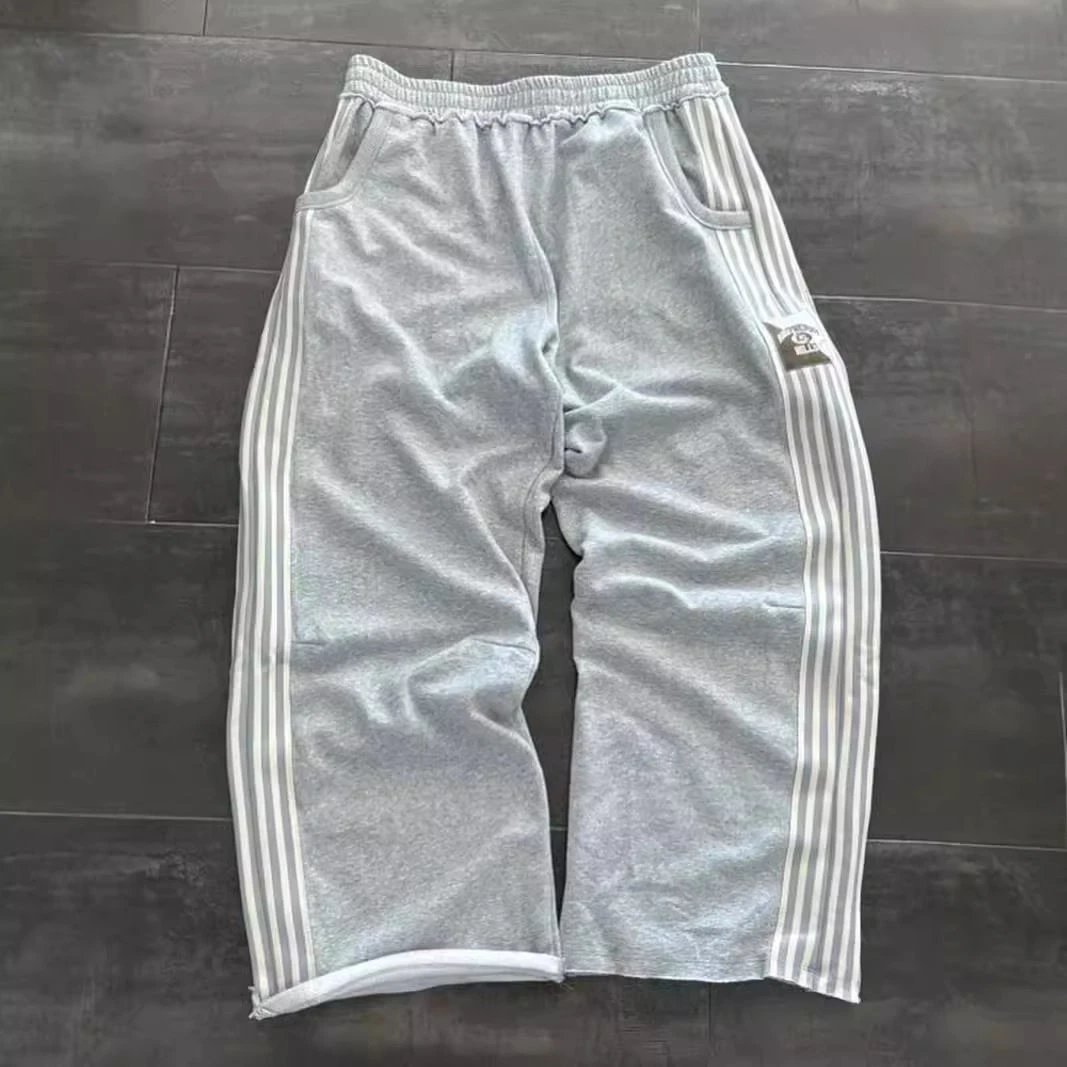 Grey Striped Elastic