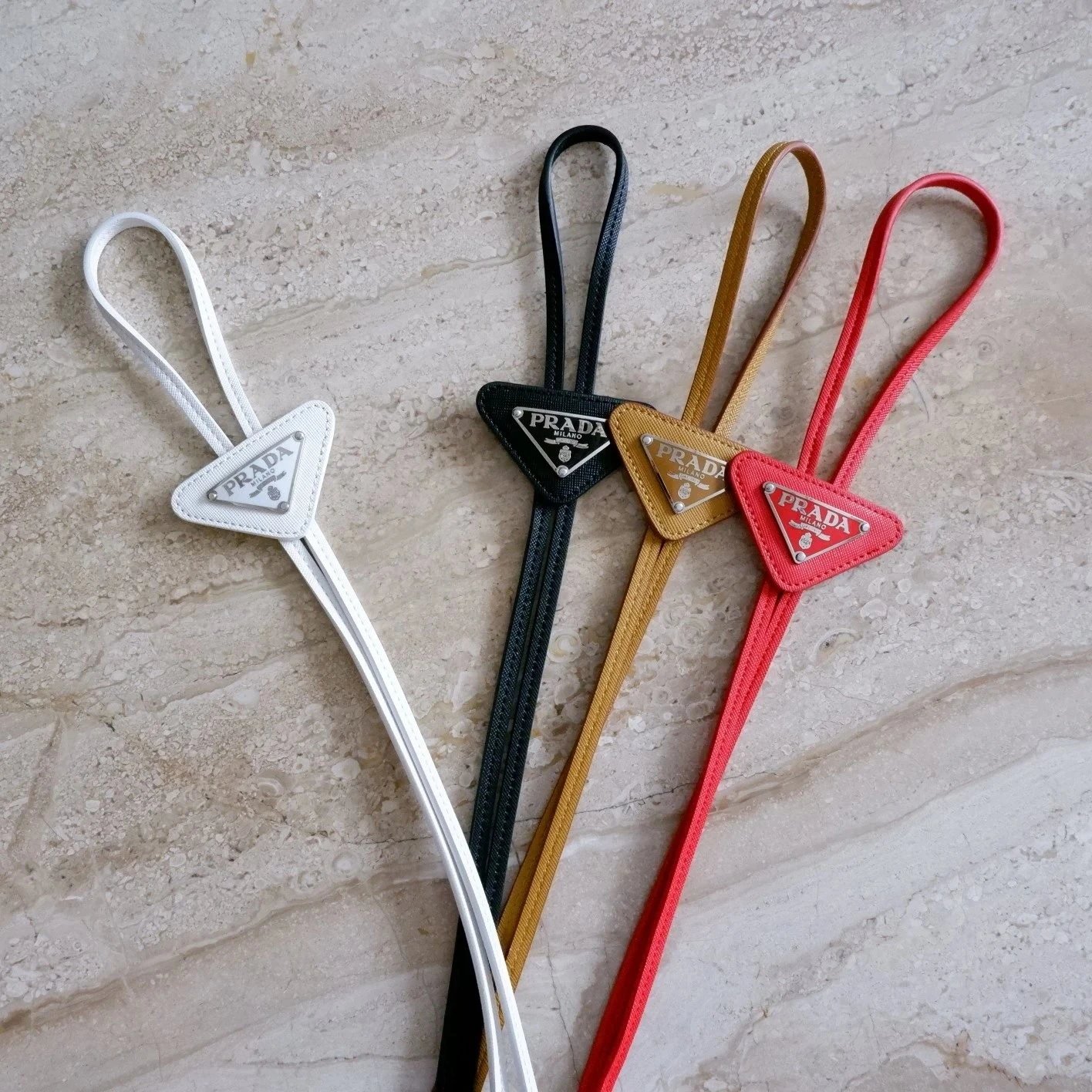 Prada Triangular Leather Strap