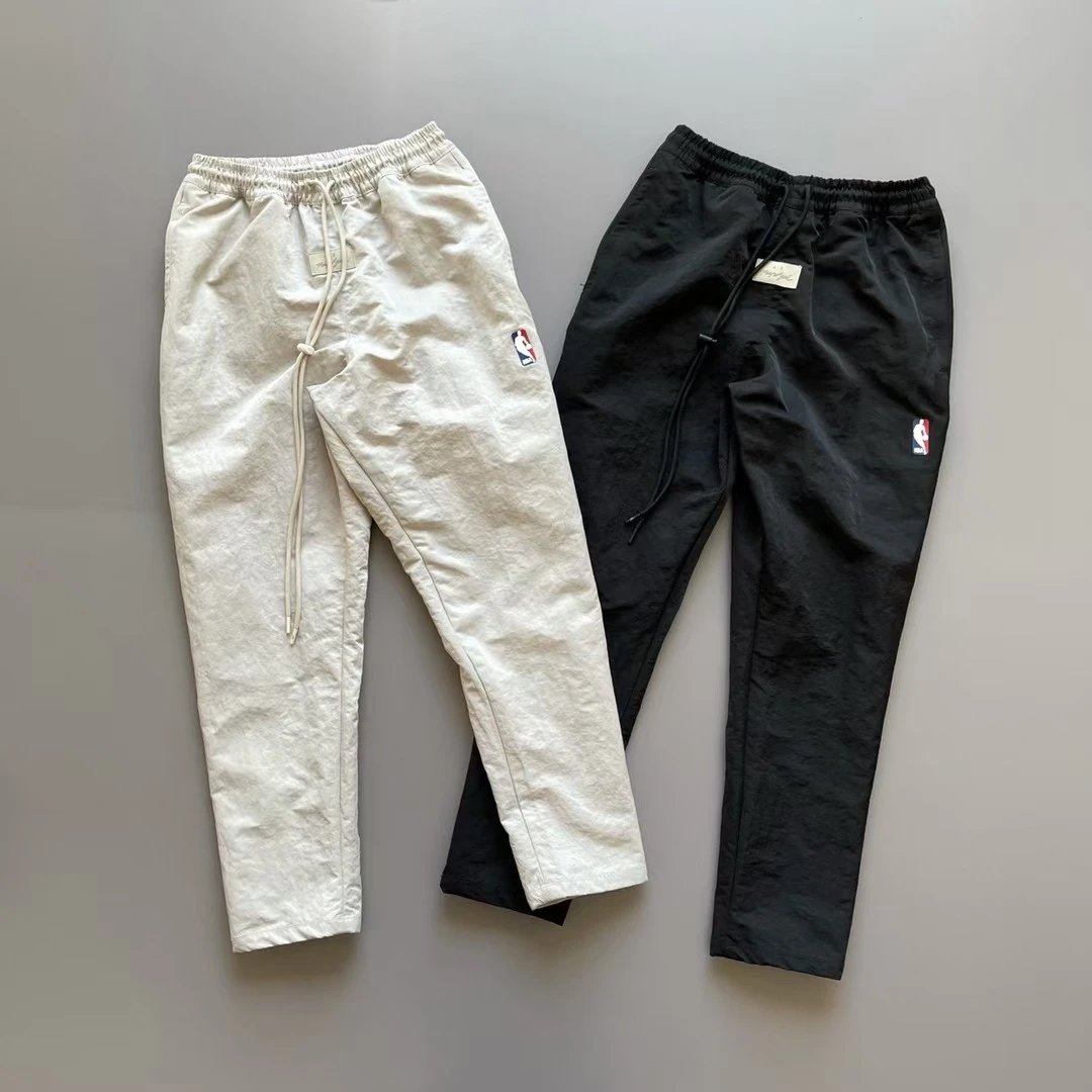 NBA Black and Beige Elastic Waist Pants