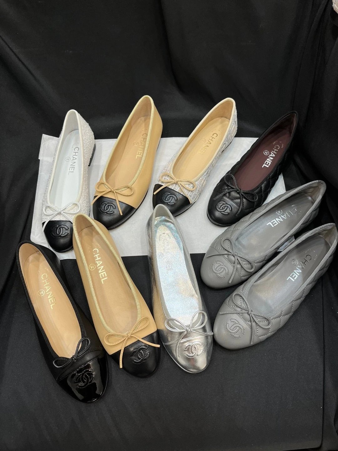 Chanel Bow Flat Shoes
